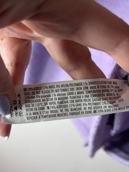 English Factory Lilac Button-Front Knit Cardigan with Gold Buttons - Picture 4 of 5